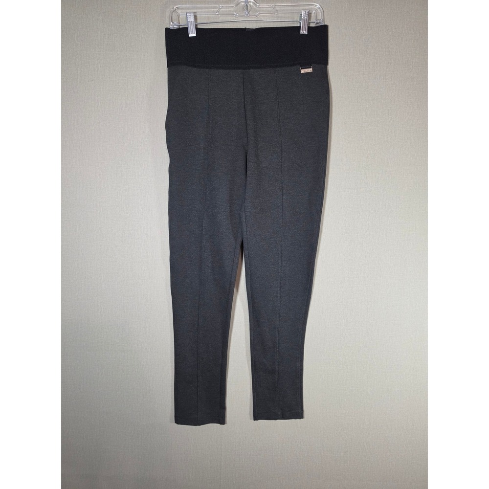 Calvin Klein Womens Gray Seamed Pull On Leggings Wide Elastic Waist Size M